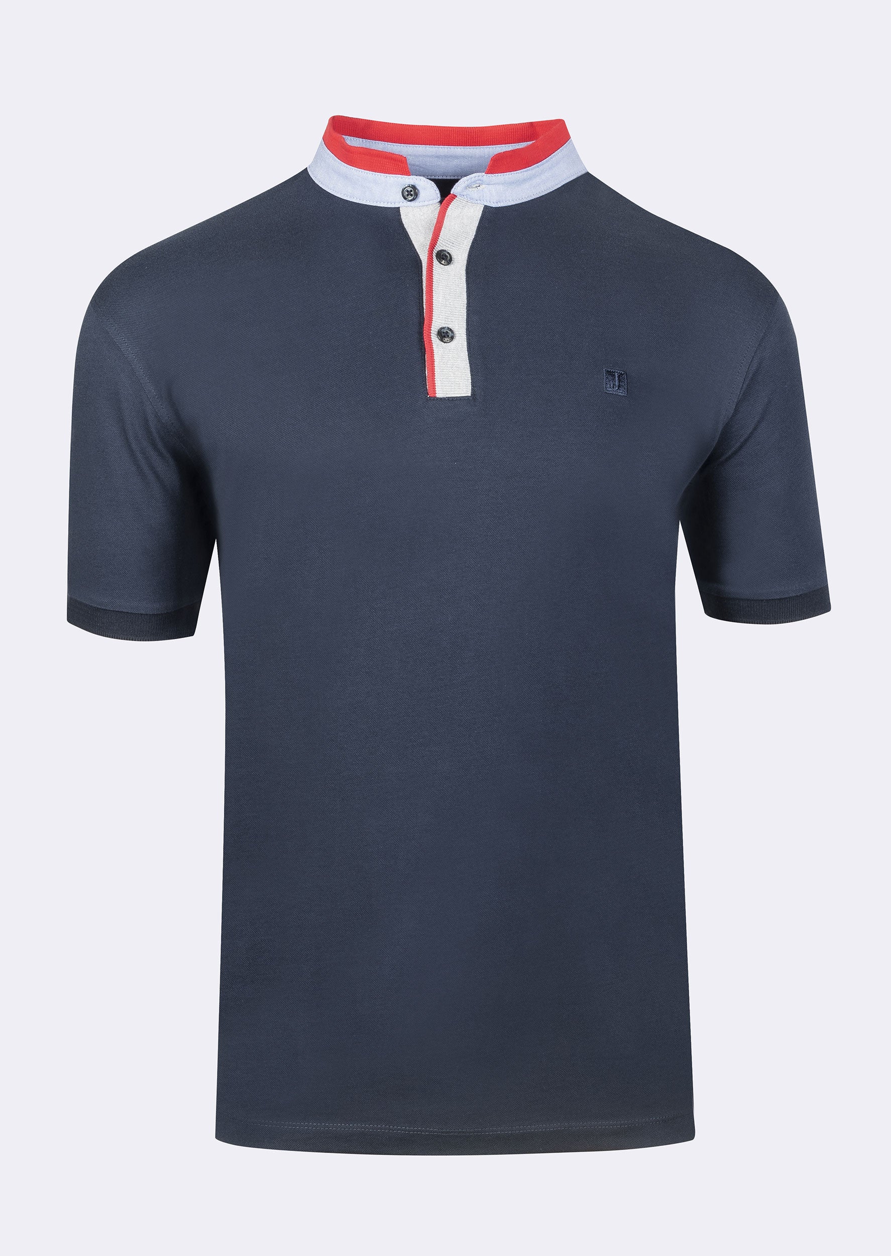 Marine Grandad Collar T-shirt