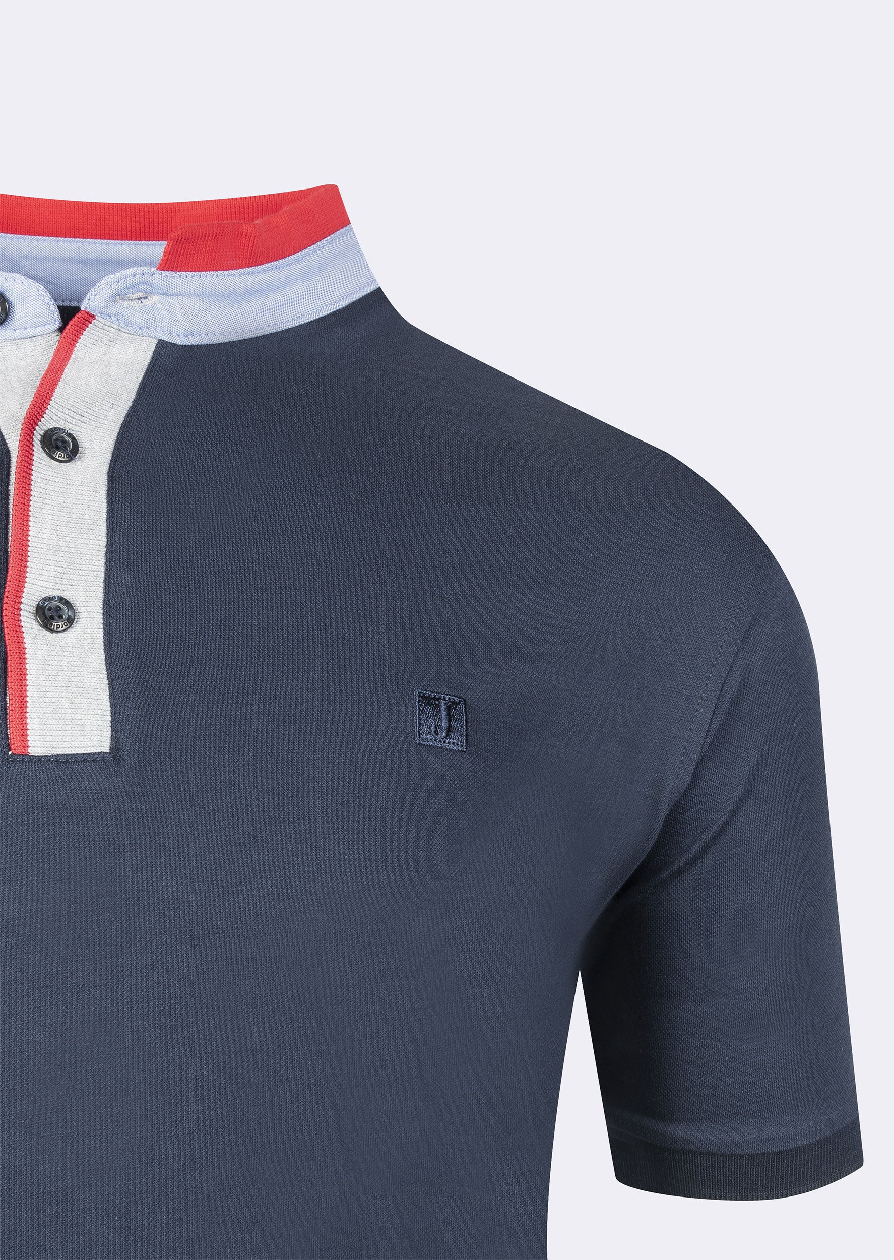Marine Grandad Collar T-shirt
