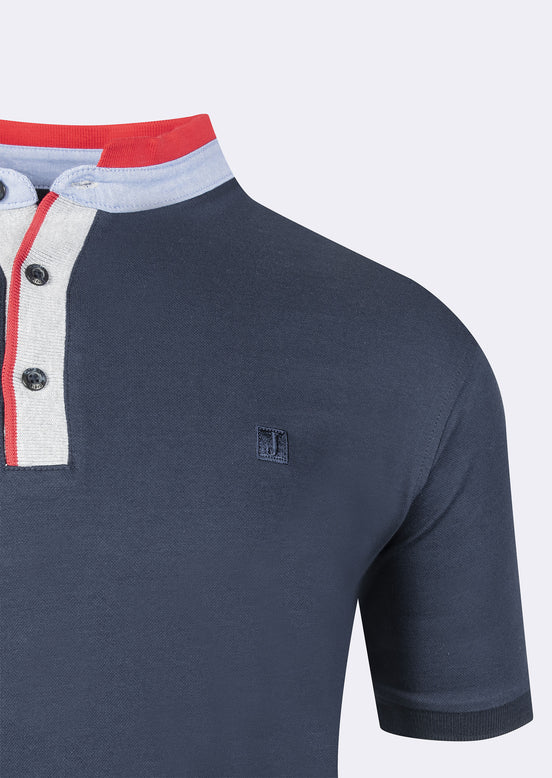 Marine Grandad Collar T-shirt