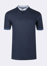 Marine Grandad Collar T-shirt