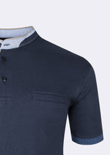 Marine Grandad Collar T-shirt