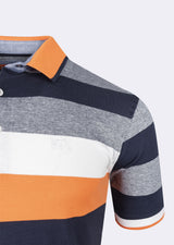 Navy - Orange Polo T-Shirt
