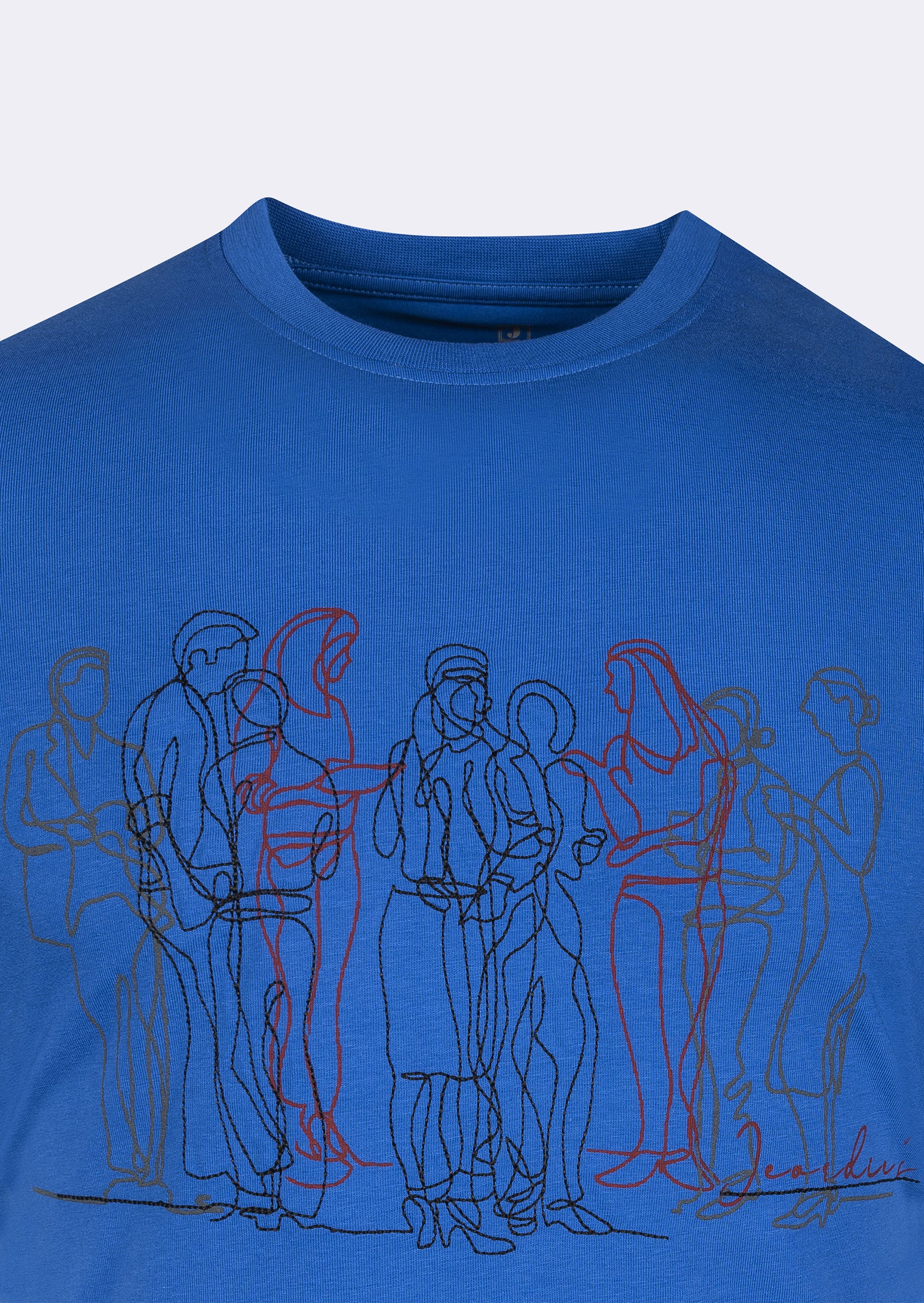 Sax Blue Crew Neck T-shirt