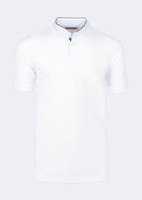 White Grandad Collar T-shirt