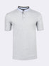 Grey Melange Grandad Collar T-shirt