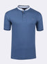 Indigo Grandad Collar T-shirt
