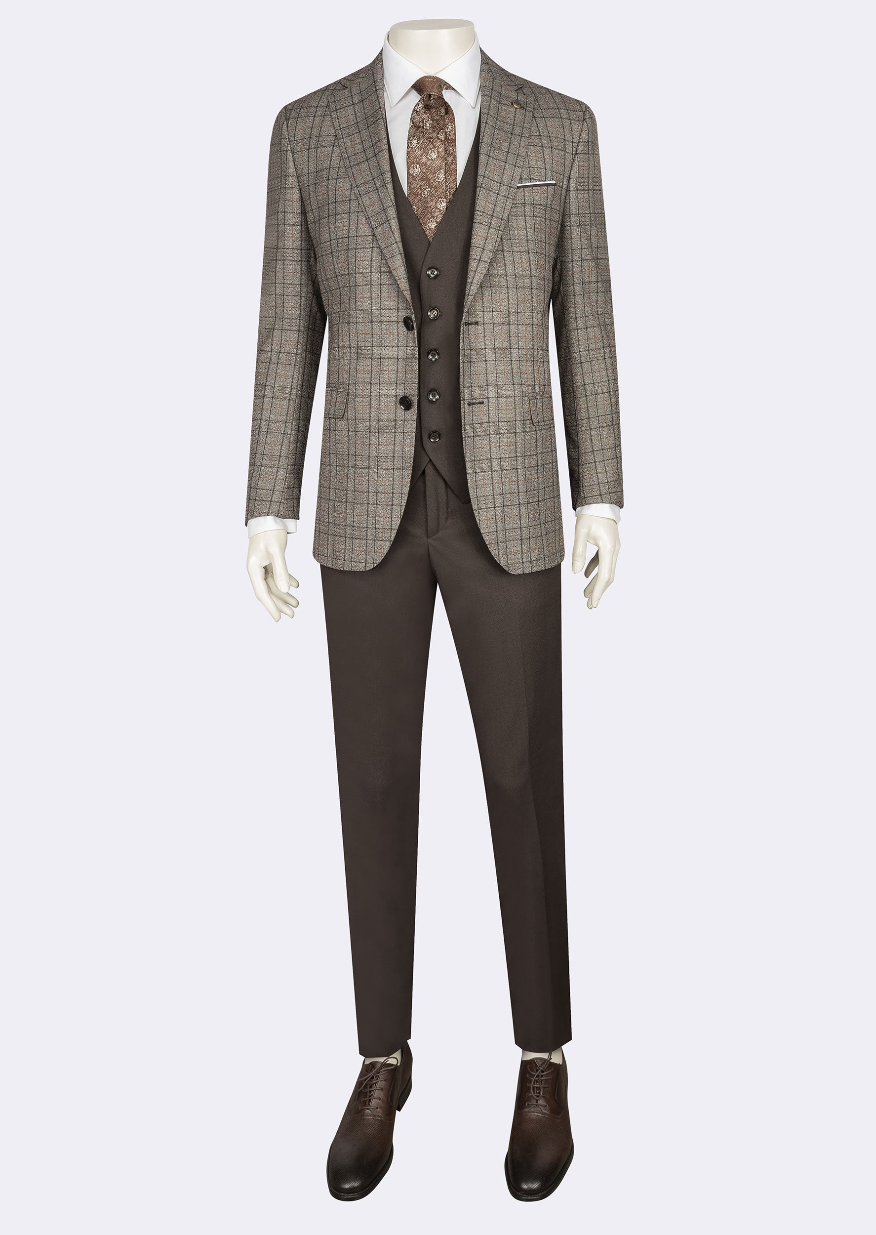 Brown Three-Piece Suit