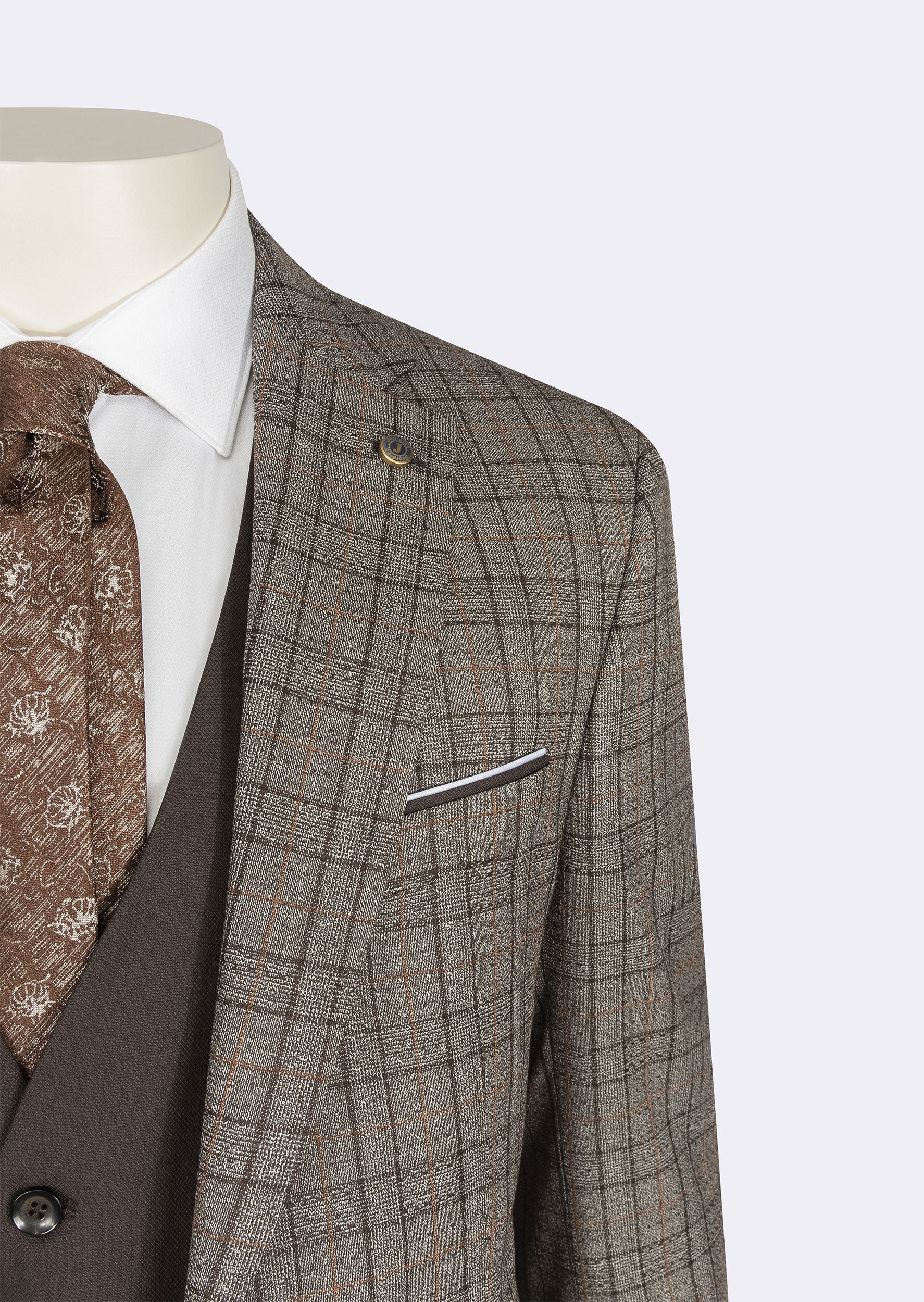 Brown Three-Piece Suit