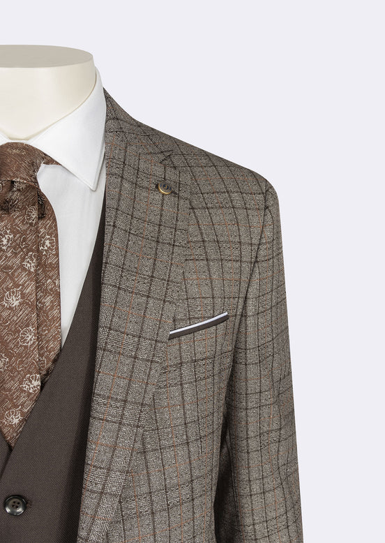 Brown Three-Piece Suit
