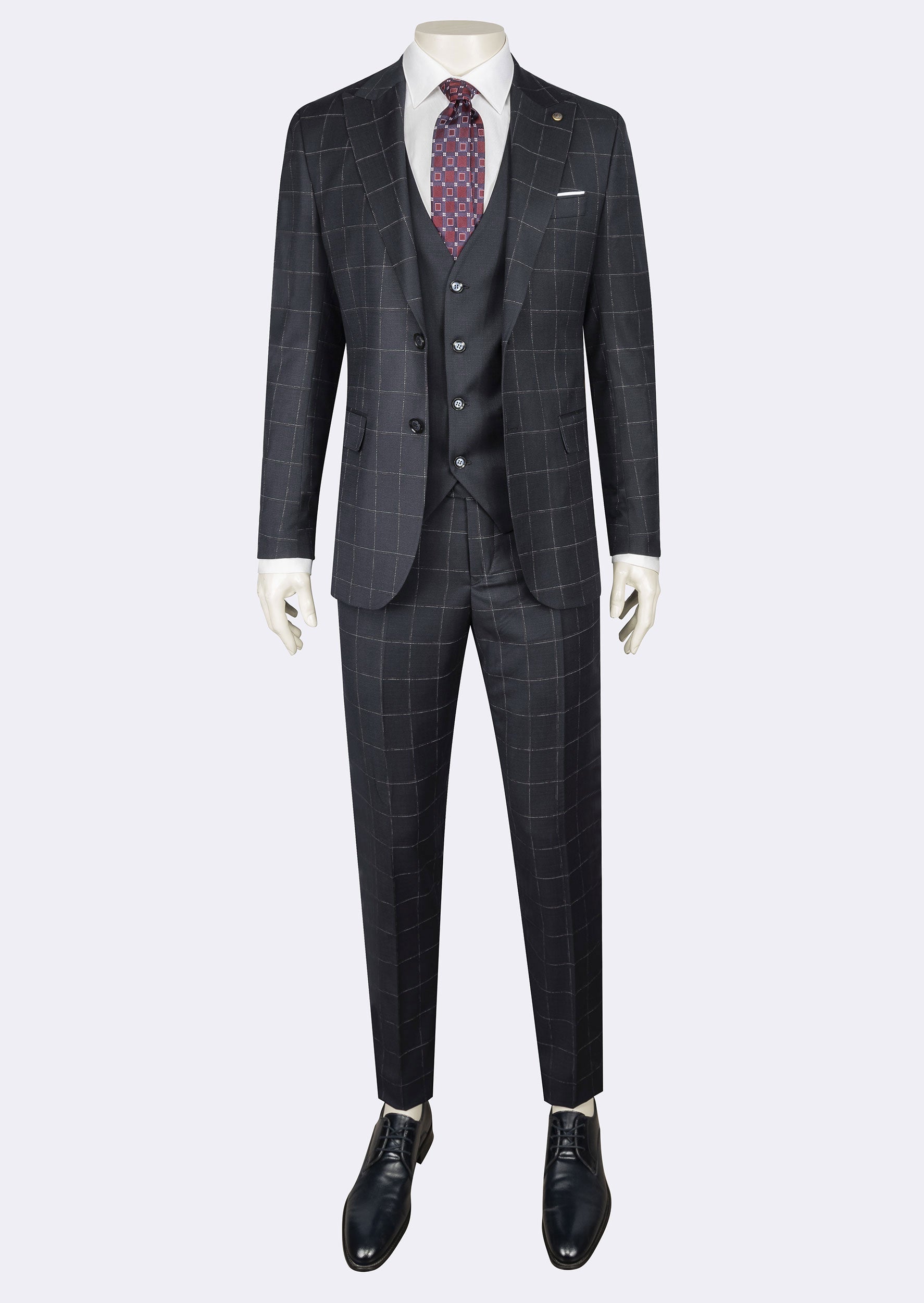 Dark Navy Three-Piece Suit