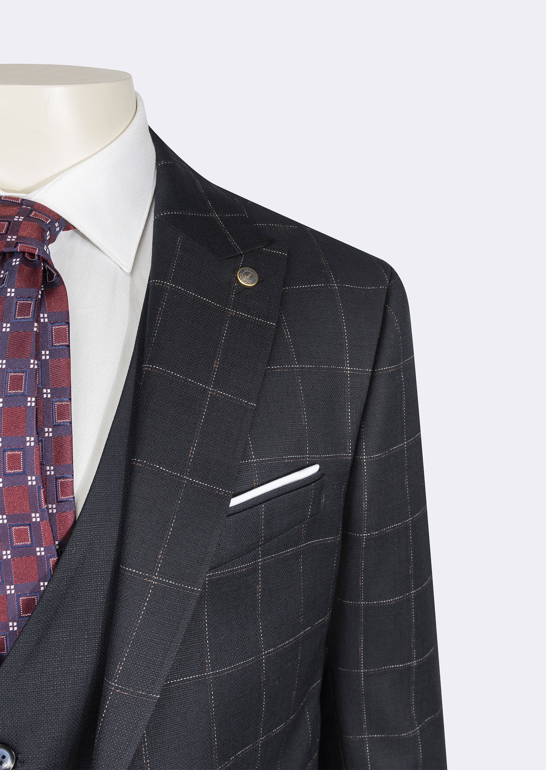 Dark Navy Three-Piece Suit