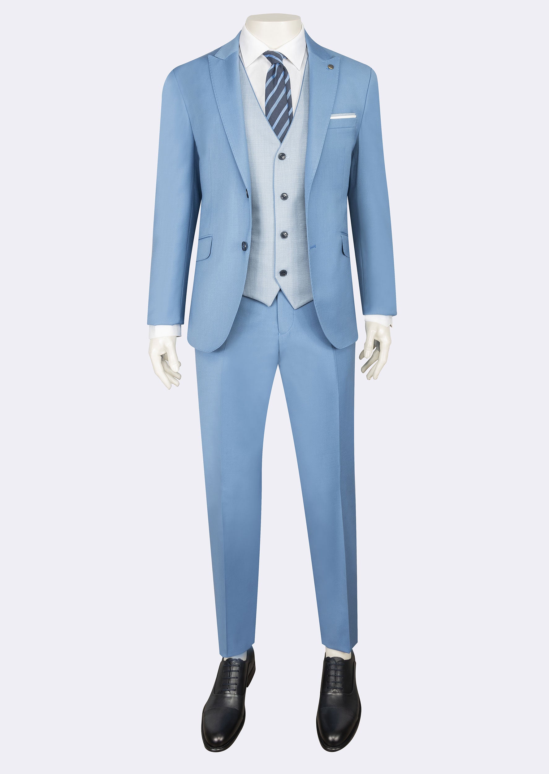 Light Blue Three-Piece Suit