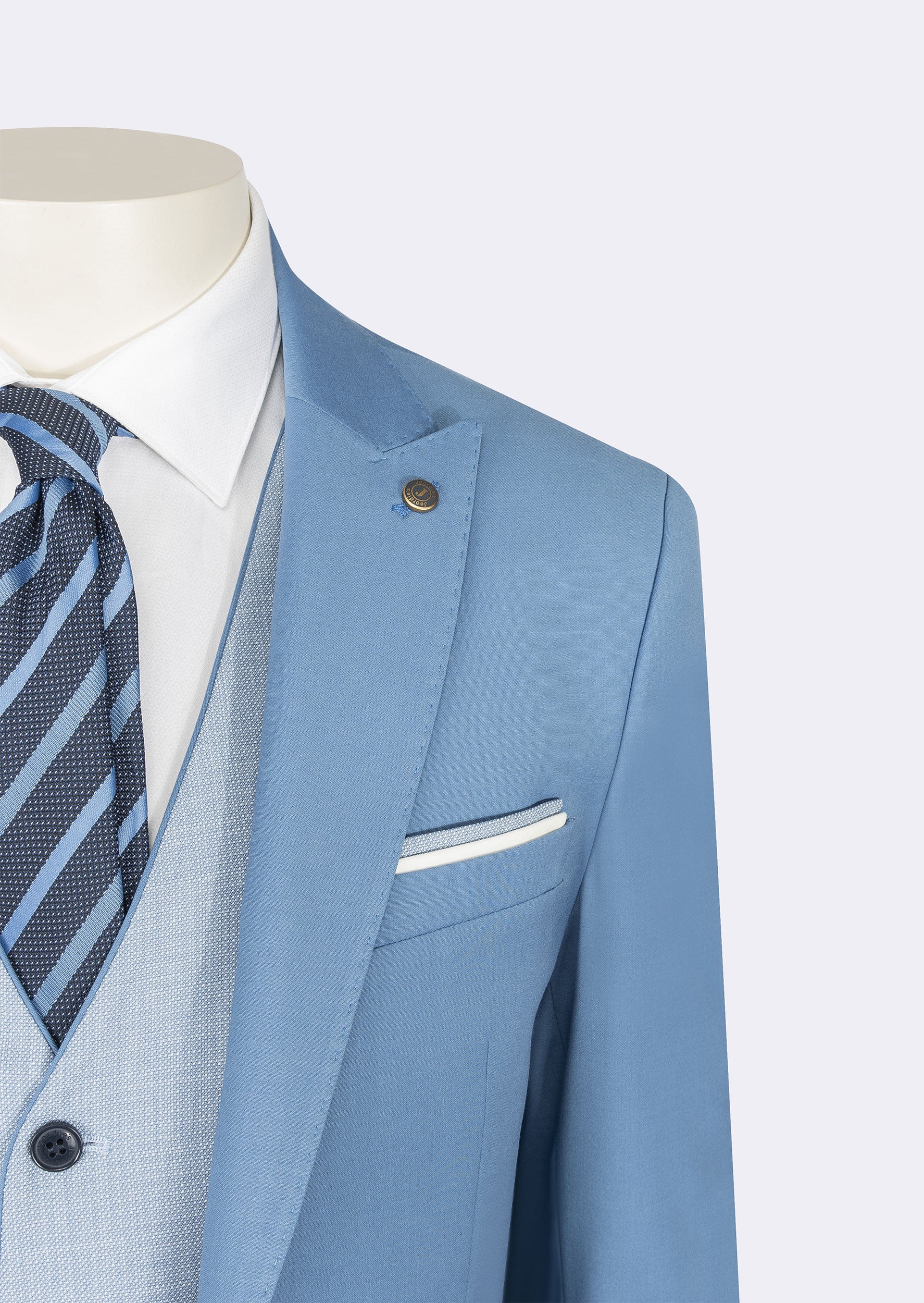 Light Blue Three-Piece Suit
