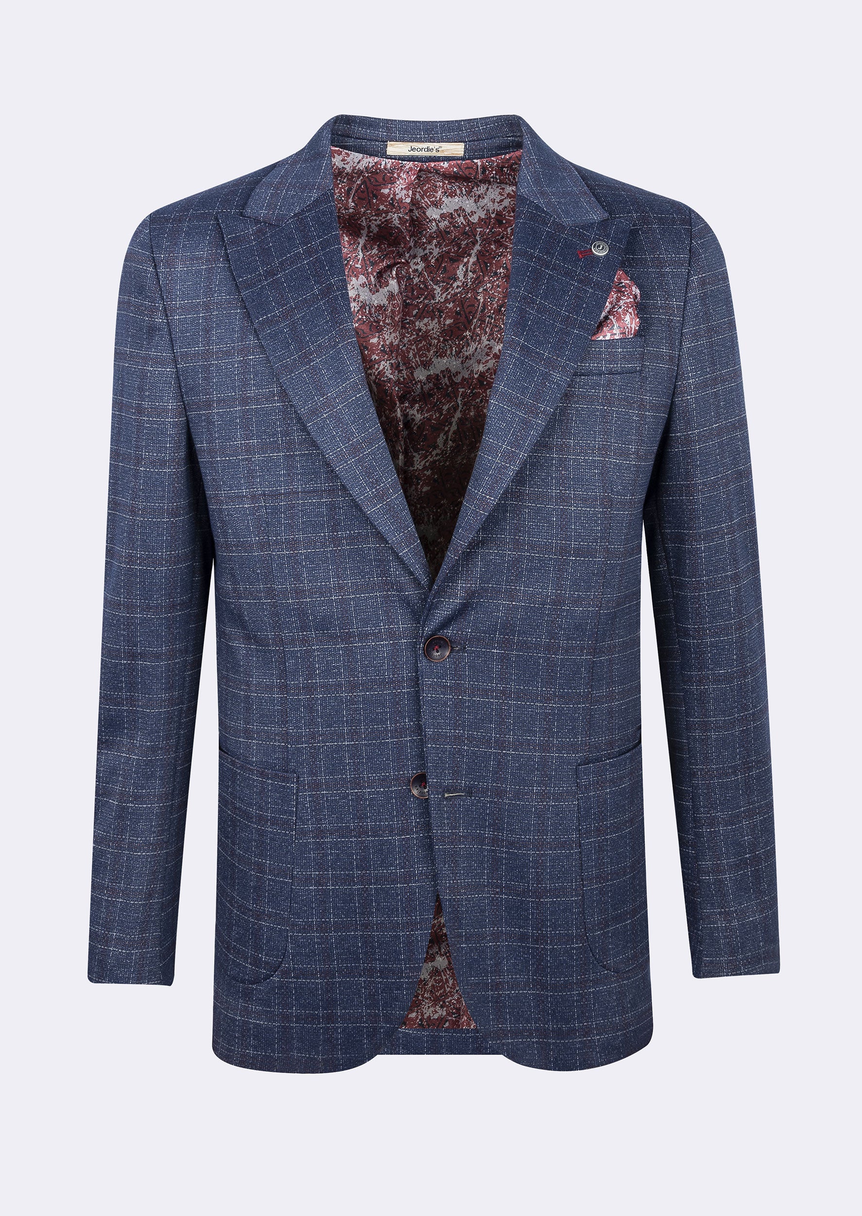 Navy - Burgundy Blazer