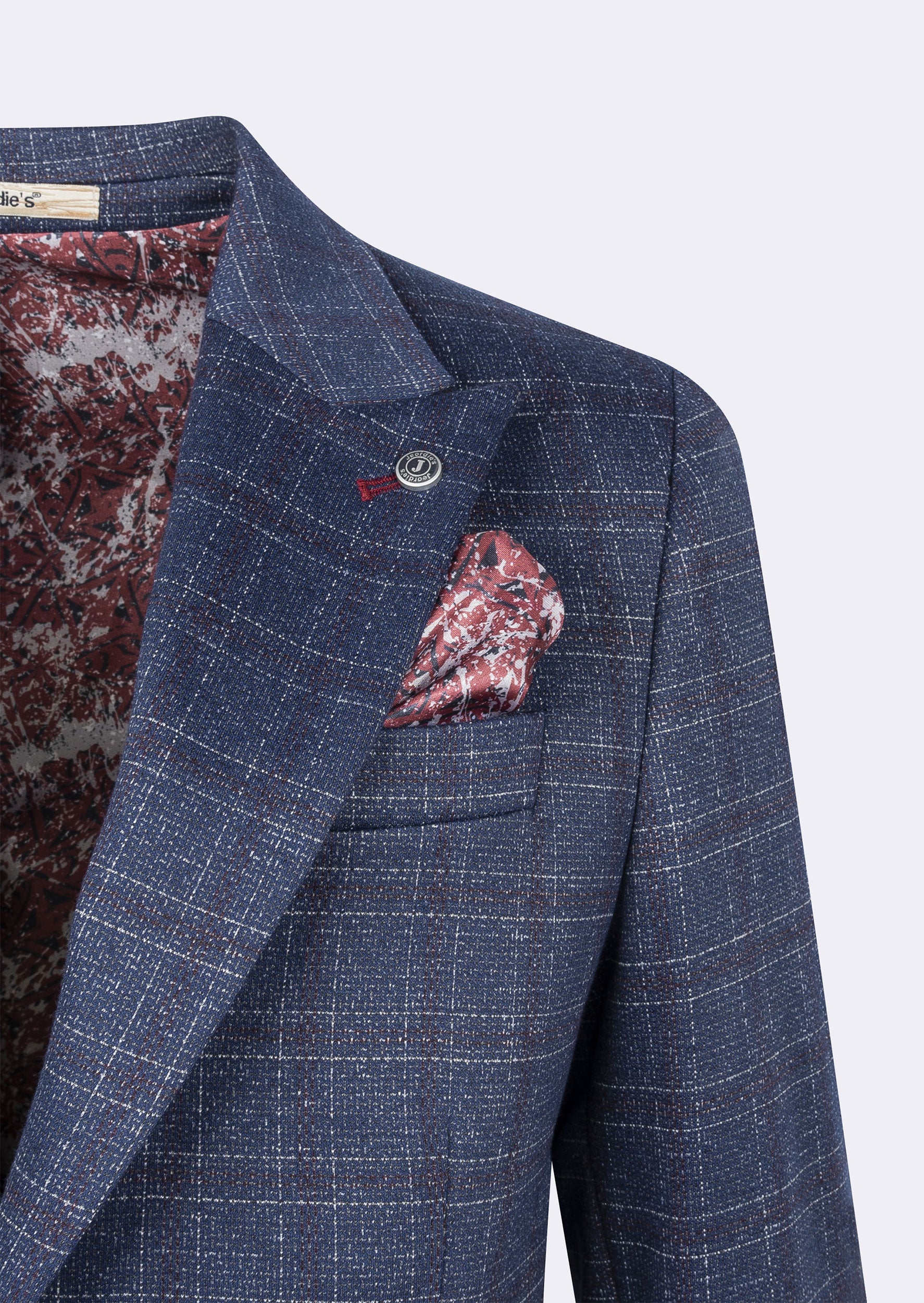 Navy - Burgundy Blazer