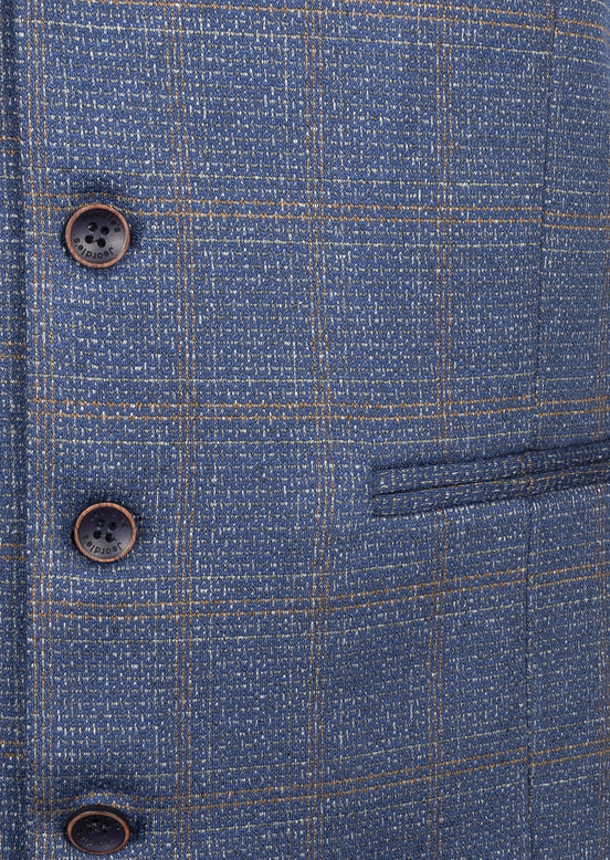Navy - Tan Waistcoat
