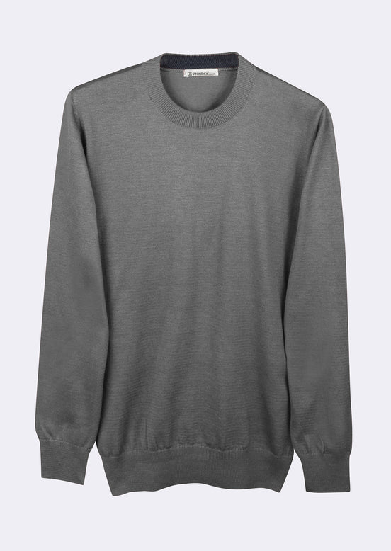 Dark Grey Melange Knitwear