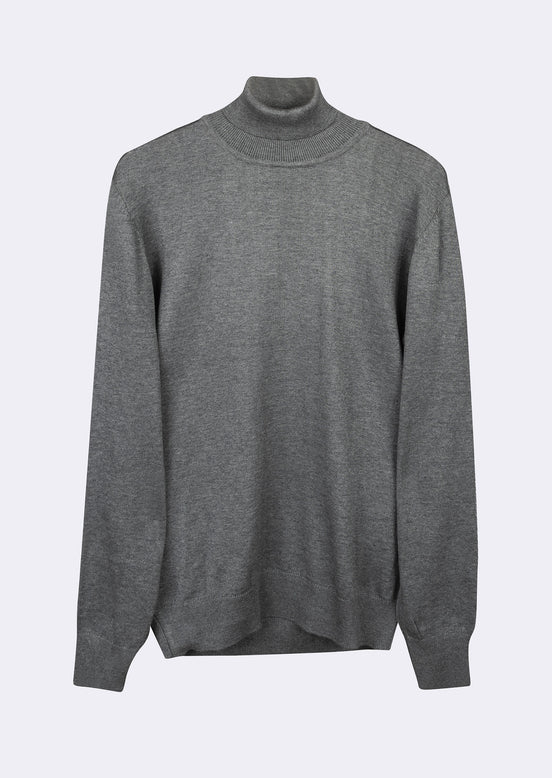 Dark Grey Melange Knitwear