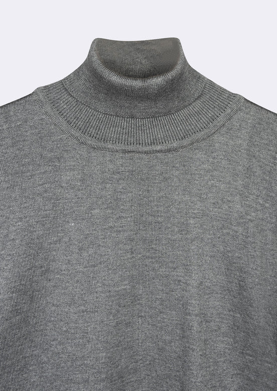 Dark Grey Melange Knitwear