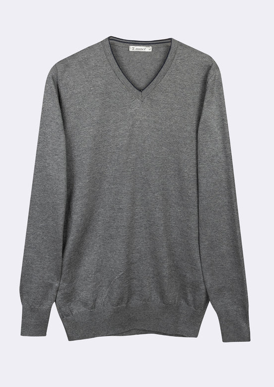 Dark Grey Melange Knitwear