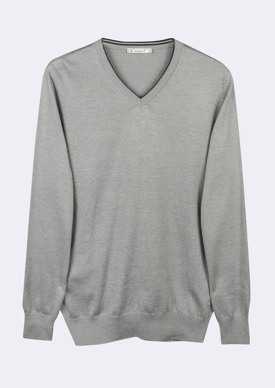 Light Grey Melange Knitwear