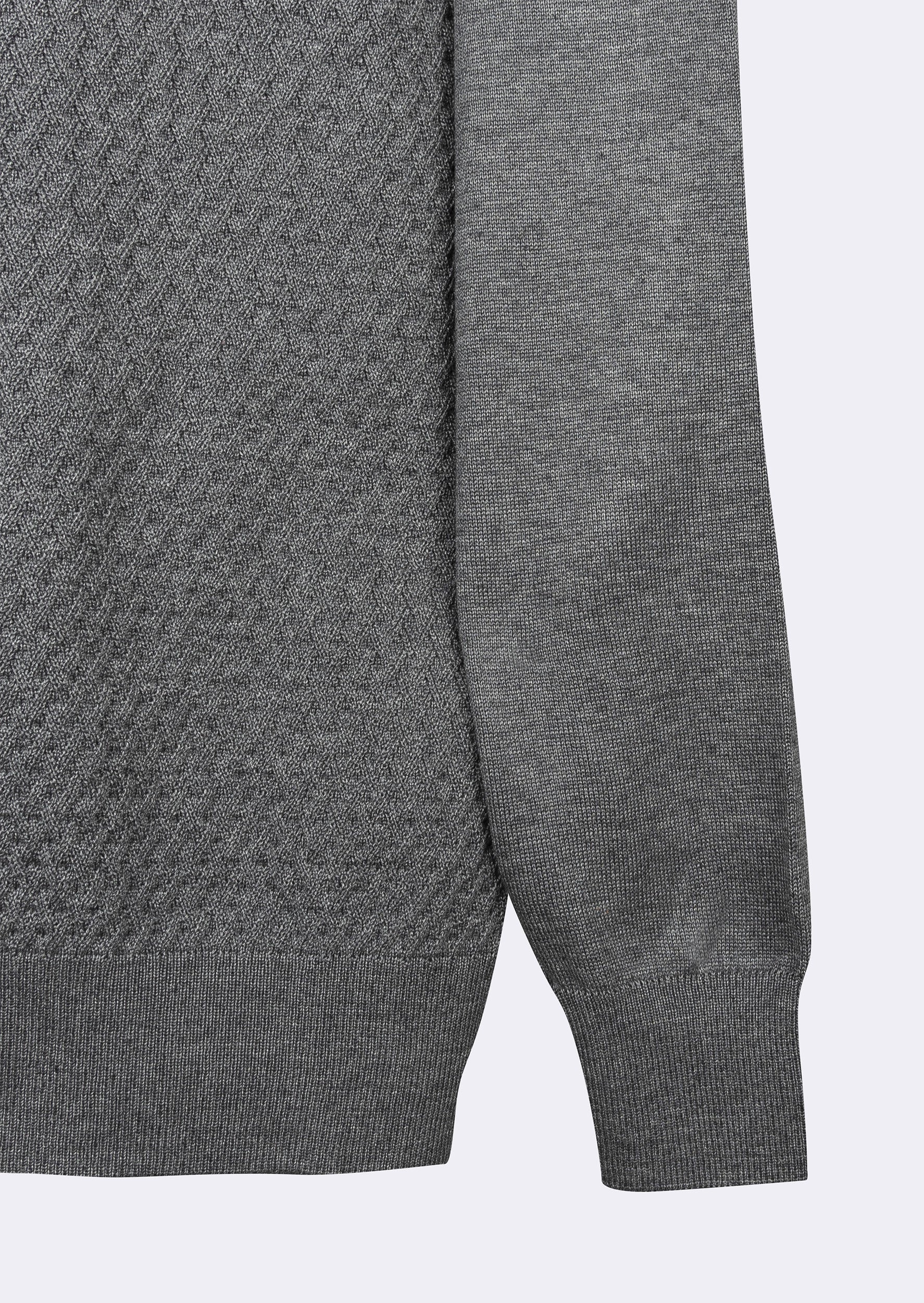 Dark Grey Melange Knitwear