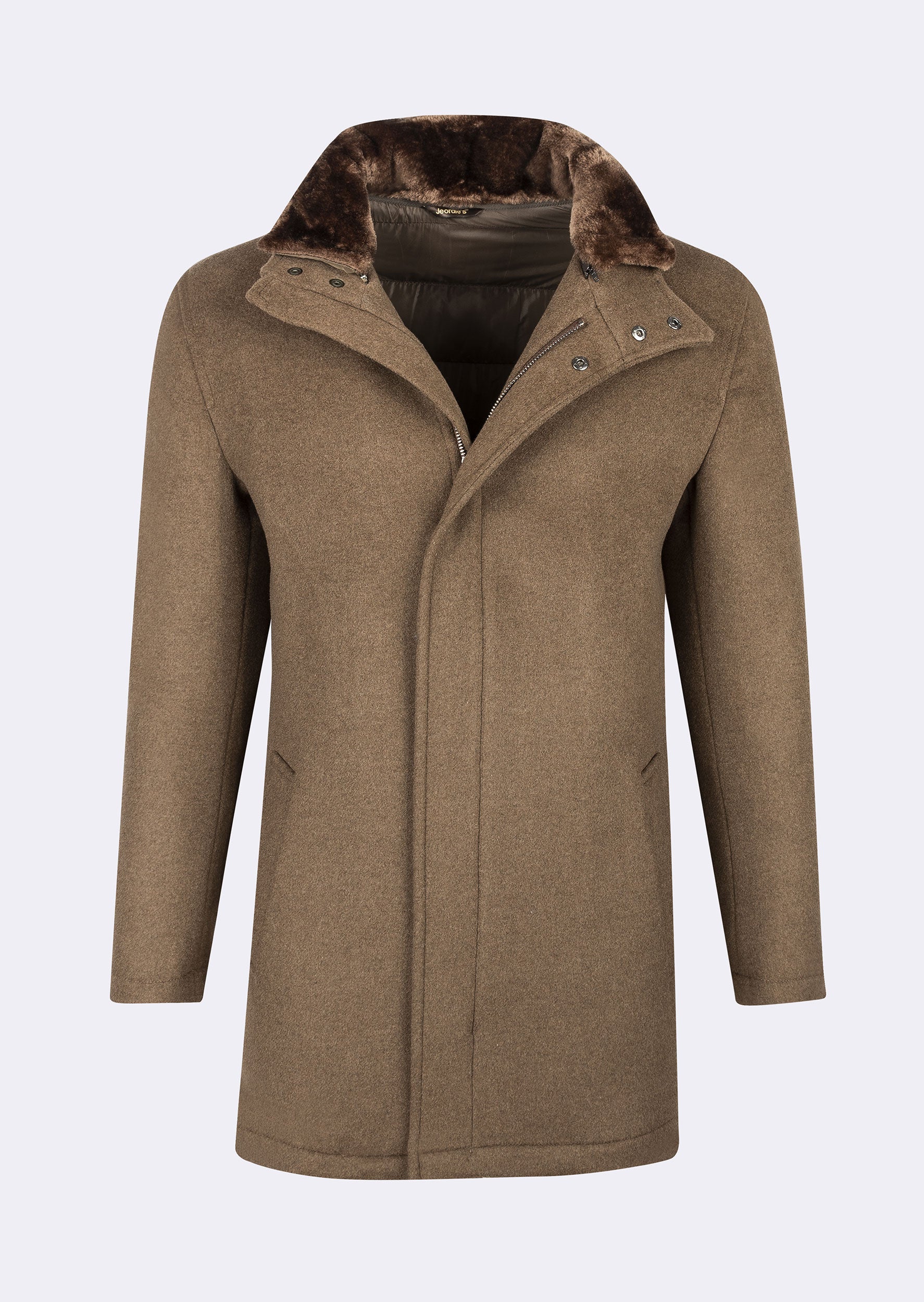Dark Beige Wool Coat
