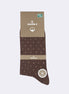 Brown - Beige Cotton Sock