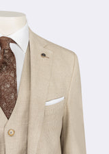 Beige Three-Piece Suit