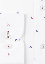 White - Burgundy Long Sleeve Shirt
