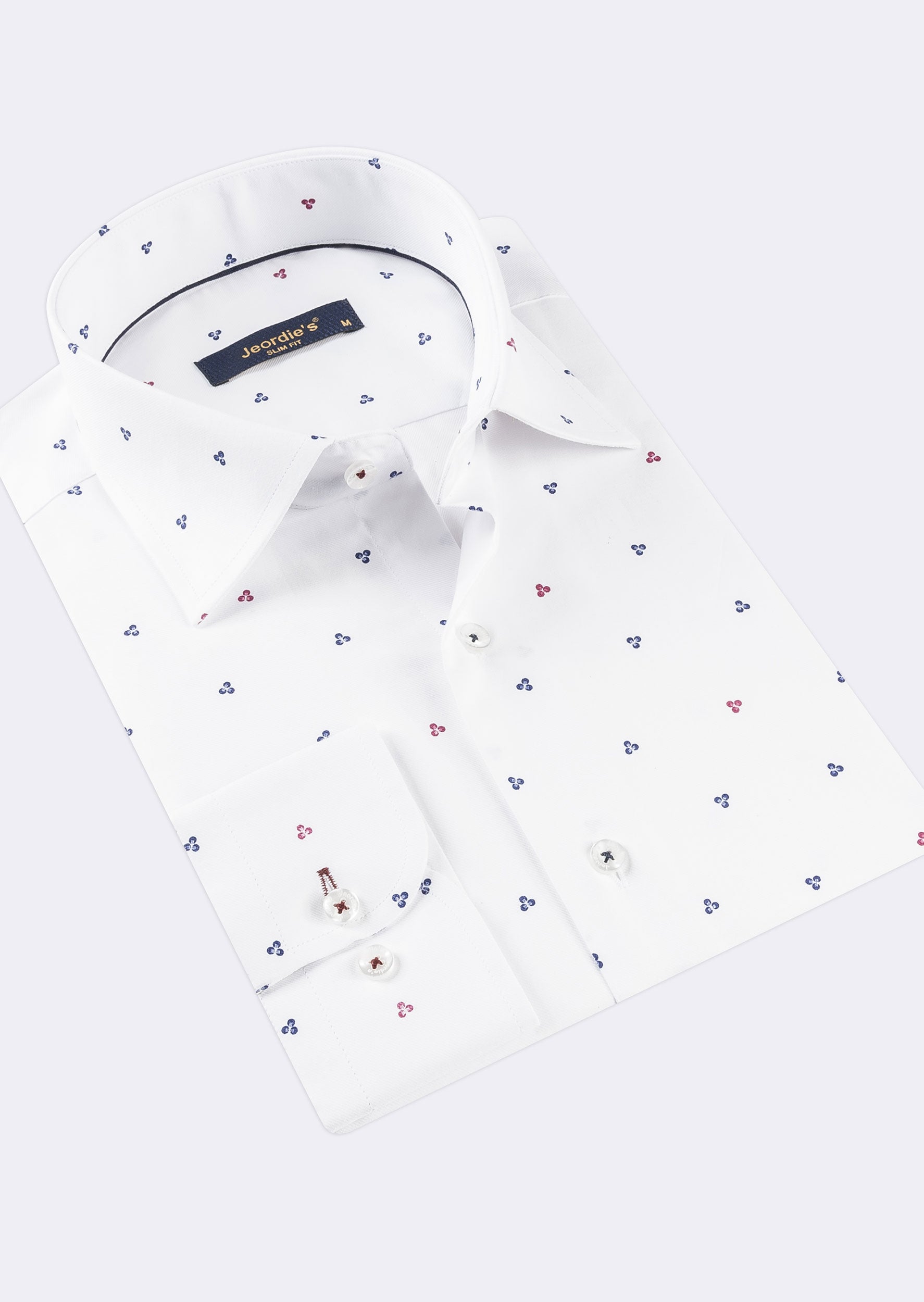 White - Burgundy Long Sleeve Shirt