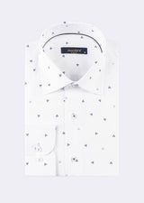 White - Blue Long Sleeve Shirt