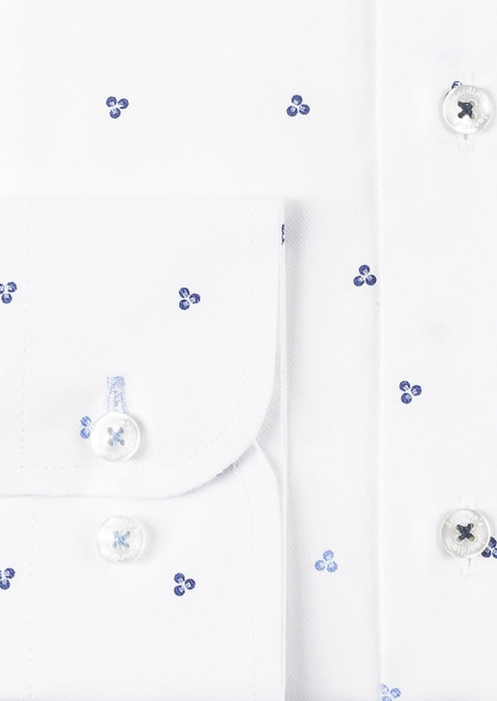White - Blue Long Sleeve Shirt
