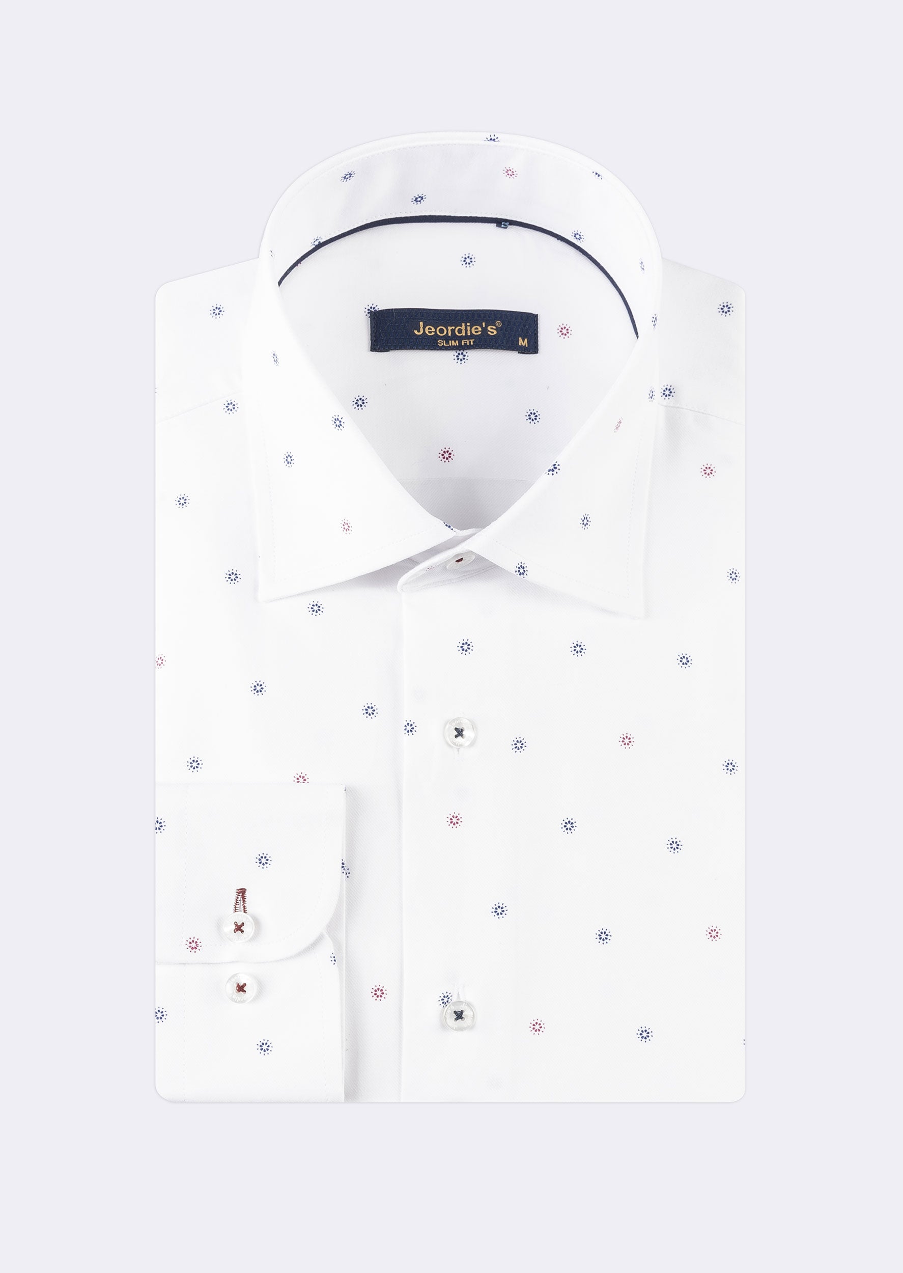White - Burgundy Long Sleeve Shirt