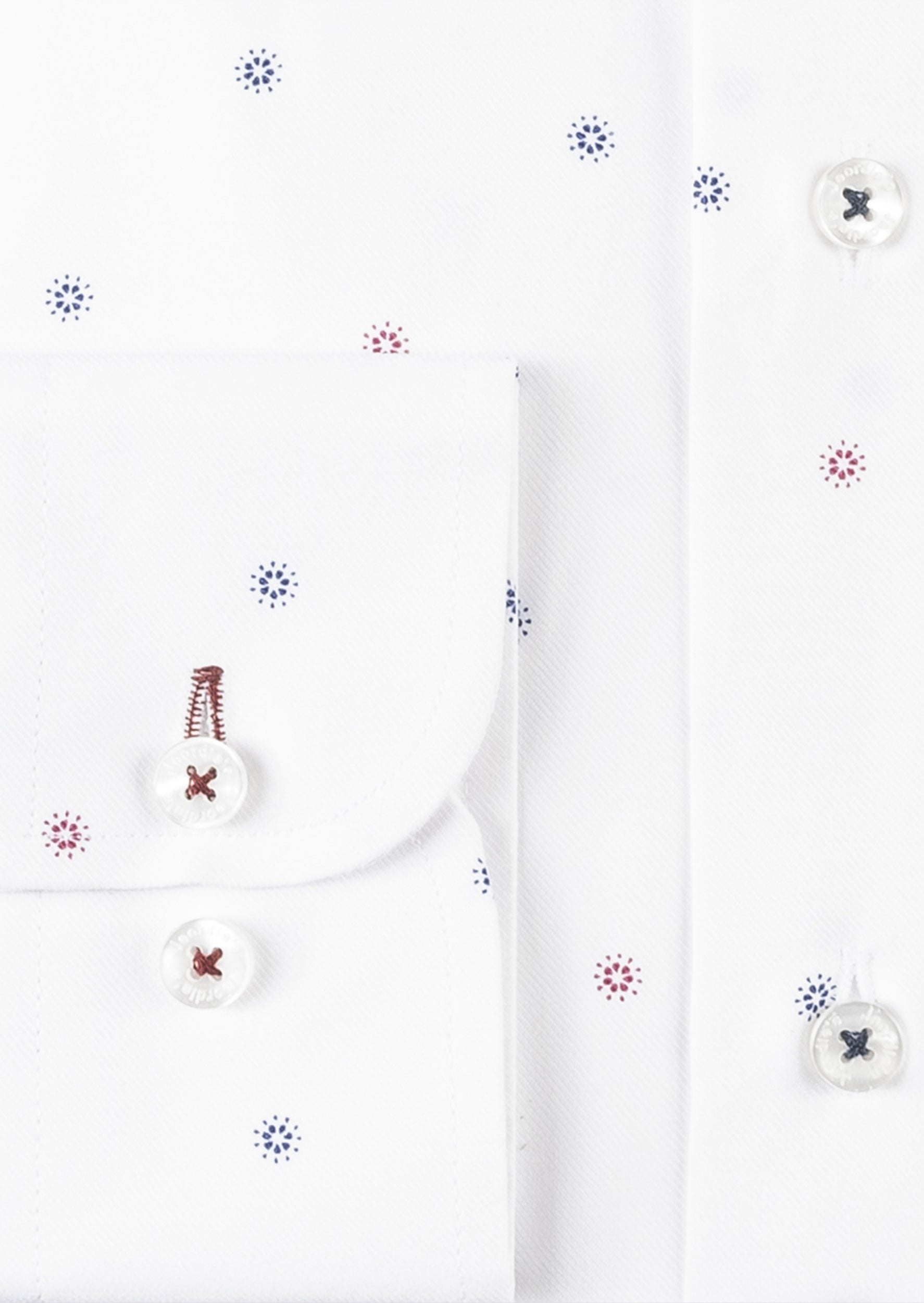 White - Burgundy Long Sleeve Shirt
