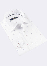 White - Burgundy Long Sleeve Shirt