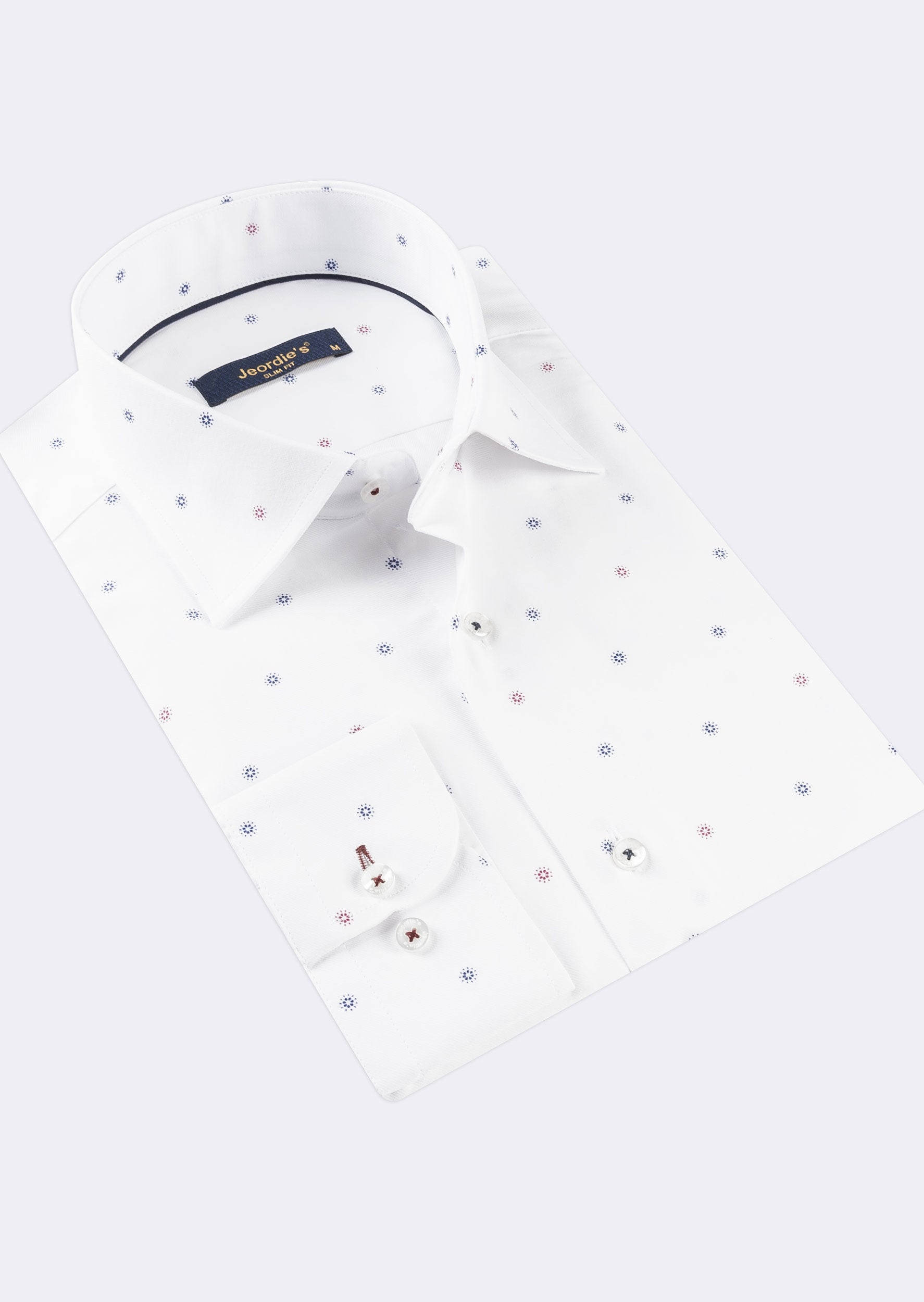White - Burgundy Long Sleeve Shirt