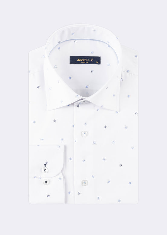 White - Navy Long Sleeve Shirt