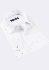 White - Navy Long Sleeve Shirt