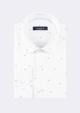 White - Navy Long Sleeve Shirt