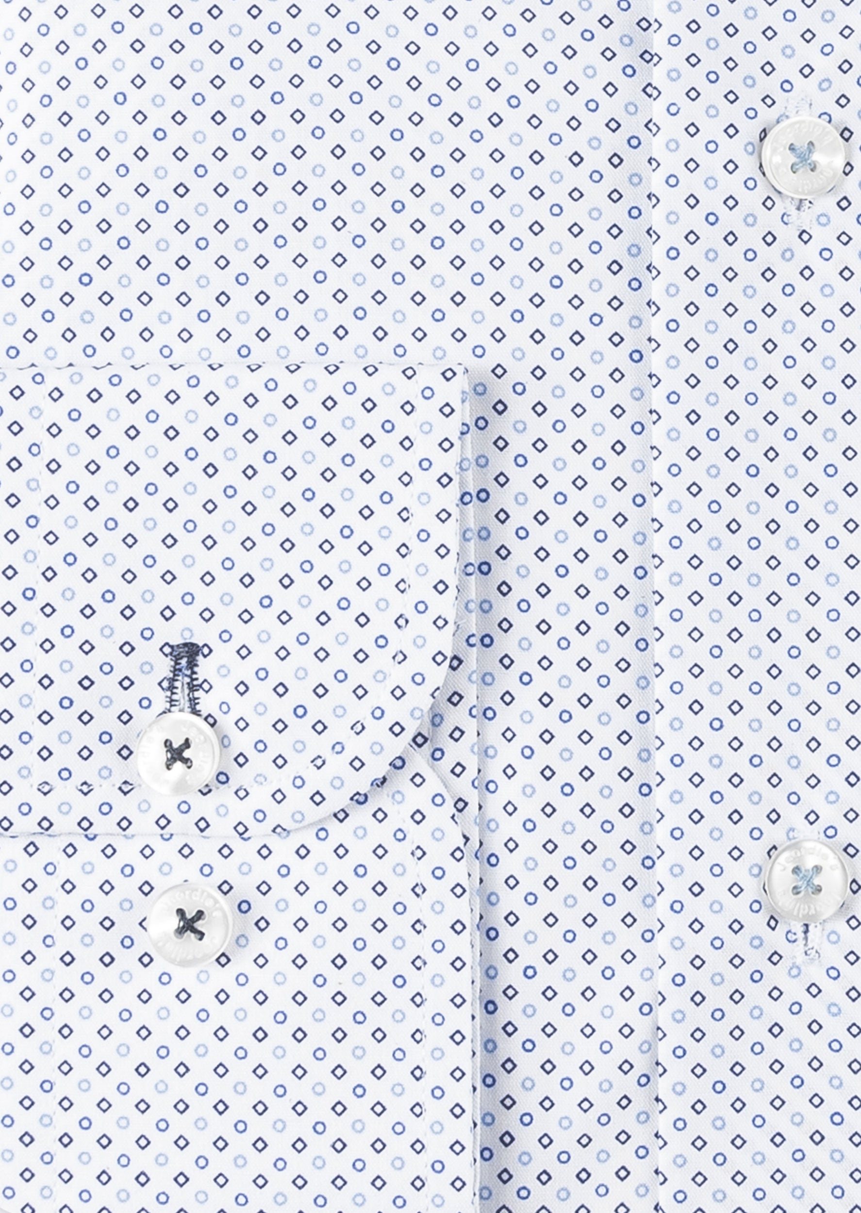 White - Navy Long Sleeve Shirt
