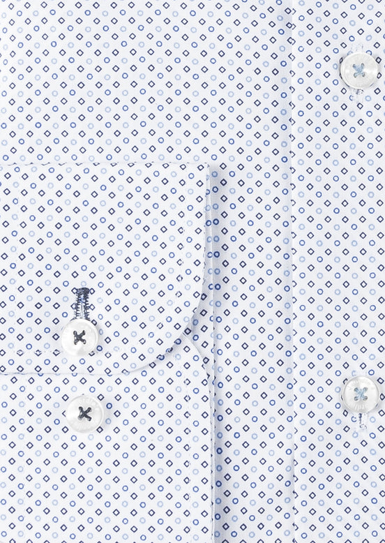 White - Navy Long Sleeve Shirt