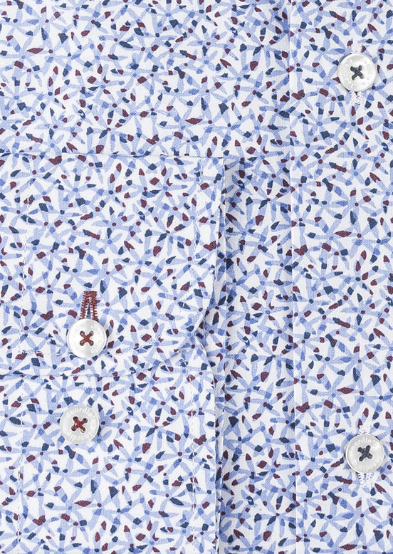 White - Blue Long Sleeve Shirt