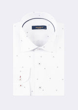White - Navy Long Sleeve Shirt