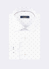 White - Navy Long Sleeve Shirt