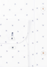 White - Navy Long Sleeve Shirt