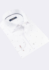 White - Navy Long Sleeve Shirt