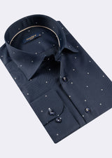 Navy - Beige Long Sleeve Shirt