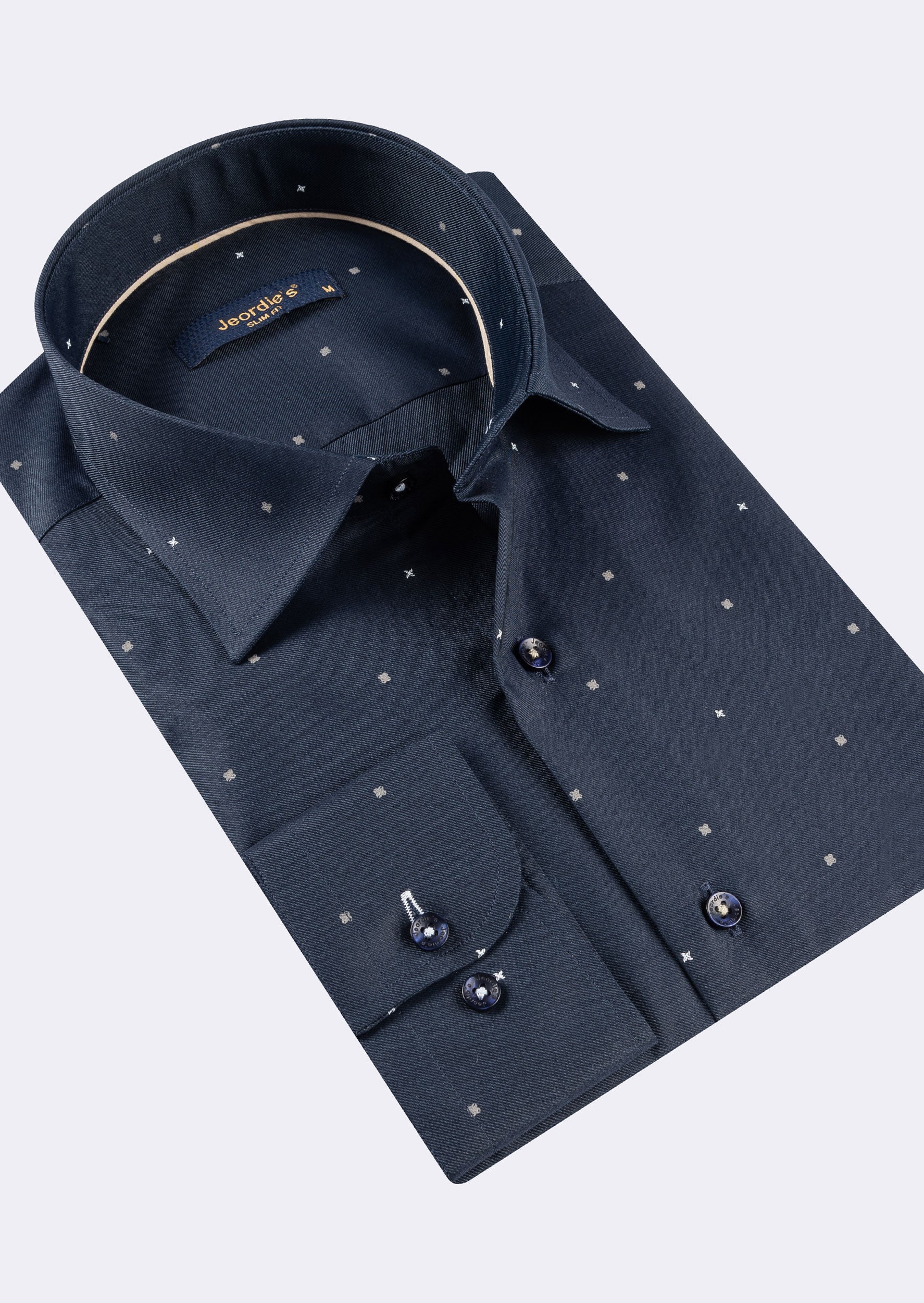 Navy - Beige Long Sleeve Shirt