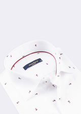 White - Burgundy Long Sleeve Shirt